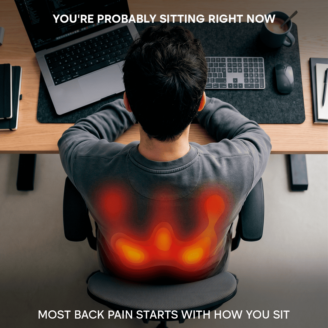 Kummo Lumbar Support Pillow for Office Chair — Ergonomic Back Cushion