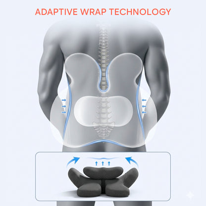 Kummo Lumbar Support Pillow for Office Chair — Ergonomic Back Cushion