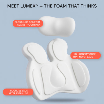 Kummo Lumbar Support Pillow for Office Chair — Ergonomic Back Cushion