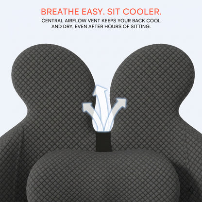 Kummo Lumbar Support Pillow for Office Chair — Ergonomic Back Cushion
